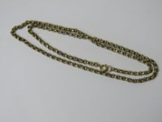 A vintage 9ct gold chain stamped 9ct to clasp, approx 46cm in length, 8g.