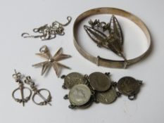 A quantity of assorted silver and white metal jewellery inc filigree Maltese Cross having Malta