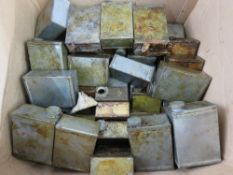 Fifty WWI/WWII Vickers oil tins.