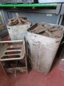 Two Bofors transit cases, each having bofors insert within, together with a spare insert.