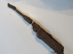 An MP40 receiver and barrel battlefield relic.