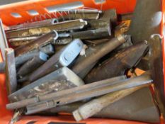 A quantity of assorted wooden stocks inc; front woodwork, WWII German stick grenade handle,