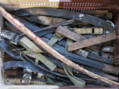 A large number of scabbards inc; 1907 smle scabbards, magazines, oil bottles,
