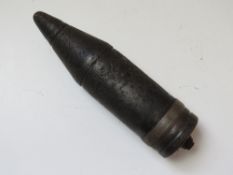 An inert WWII German 7.5cm AP projectile, dated 43 bearing maker's mark and Waffenamts upon.