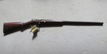 A deactivated Chassepot 12 gauge single shot, bolt action shotgun. With EU certificate.