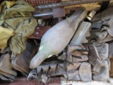 A pair of British Military trousers, together with a quantiy of militaria inc; magazine pouches,