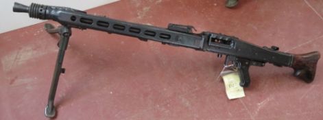 A deactivated WWII German MG42 7.92mm machine gun.