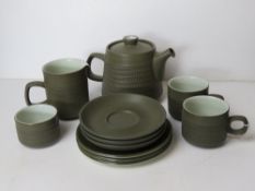 A Denby tea service for two inc teapot,