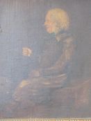 Oil on board of an elderly gentleman, fr