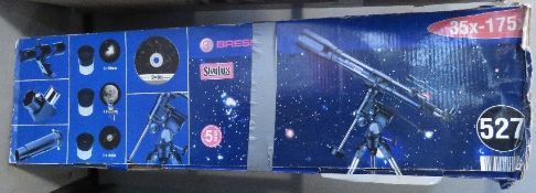 A Bresser Sky Lux 527 telescope in box (