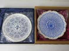 Two decorative cricket themed plates.