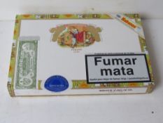 Cigars; Romeo Y Julieta No2 Tubos Cuban cigars in sealed box, one label cut.
