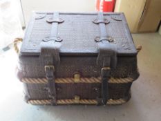 A contemporary trunk having heavy duty r