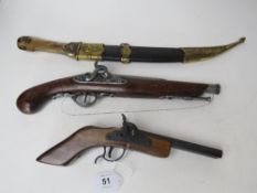 Two replica antique decorative pistols t