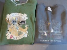 Two sporting themed jumpers, one Outdoor