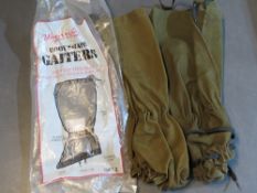 A pair of boot shape gaiters.