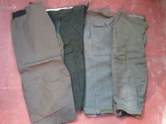 A pair of 70% wool shooting breeks size 38R, together with a pair of 60% wool tweed shotting breeks,