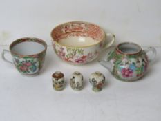 Three miniature doll's house type Satsuma style vases,