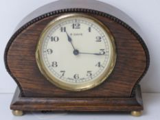 A Swiss made mantle clock having eight-day movement,