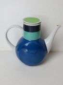 A Noritake Hawaiian Holidays pattern teapot with lid.