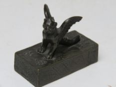 A late eighteenth / early nineteenth century bronze post finial cast as a classical Venetian