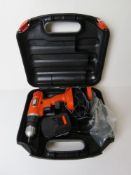 A Black & Decker drill inc 12v battery.