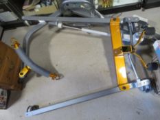 A Sunlift 150 E medical hoist, turns on when plugged in but untested.