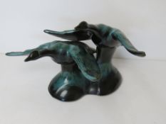 A Blue Mountain Pottery figurine of two