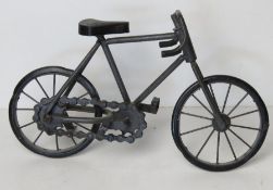 A decorative model of a bicycle having k