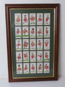 A framed set of Welsh rugby world cup 19