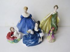 Five Royal Doulton figurines being 'Alex