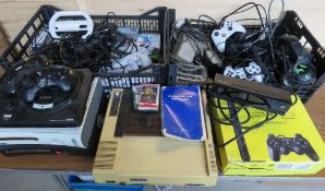 A large quantity of video game and computer console equipment inc Commodore, Playstation 2,