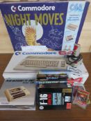 A Commodore 'Night Moves' C64 home computer console. Includes games, joystick, etc. Untested.