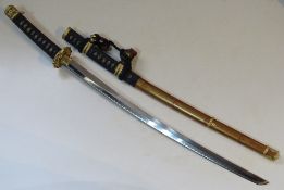 A reproduction Samurai sword with scabba