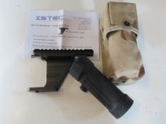 An Elcan 4x reticle scope with Istec AK4