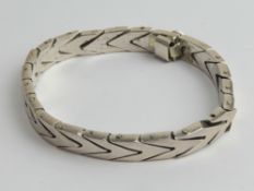 A heavy biker style articulated bracelet