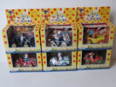 Six Lledo Noddy Toyland Collector's cars in original packaging.