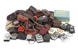 A collection of light meters.