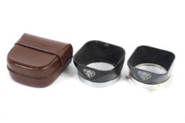 Two Rollei F&H metal TLR lens hoods