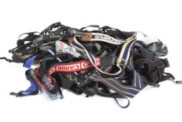 A collection of camera straps.