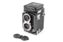 A Minolta Autocord 6x6 medium format TLR camera. With a 75mm 1:3.