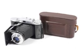 A Voigtlander Bessa I 6x9 medium format rangefinder camera. With 105mm 1:4.