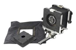 An Arca Swiss 4 x 5 large format camera. With a Schneider Kreuznach 150mm 1:4.