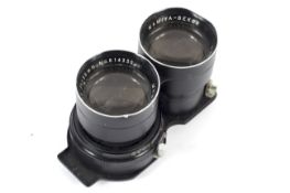 A Mamiya TLR Sekor 135mm 1:4.5 lens.