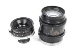 Two USSR lenses. To include a Jupiter-9 85mm 1:2 and a Jupiter-12 35mm 1:2.