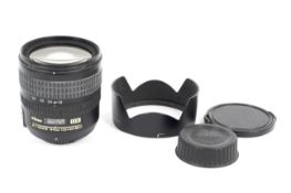 A Nikon Nikkor AF-S 18-70mm lens. 1:3.5-4.5G.