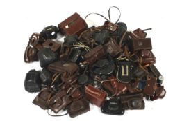 A collection of camera cases.