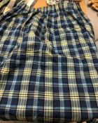 Two boxes of assorted smaller curtains,