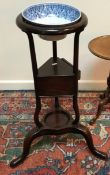 A 19th Century mahogany washstand, the c