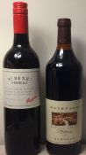 1 bottle of Penfolds St. Henri Shiraz + 1 bottle of Rockford Basket Press Barossa Valley Shiraz.